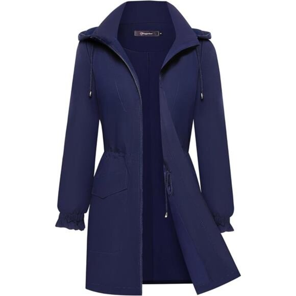 Rain Jacket for Women Waterproof Raincoat with Hood Lightweight Outdoor
